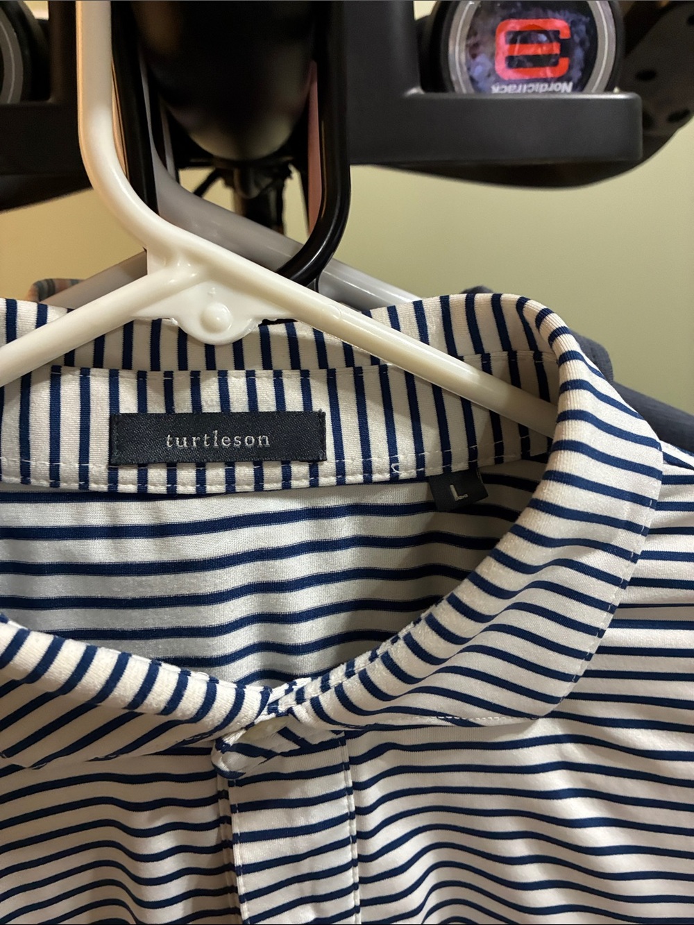 Turtleson Men's Navy Stripe Polo Shirt